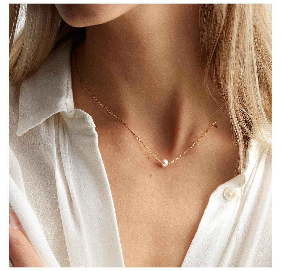 Single Pearl Necklace