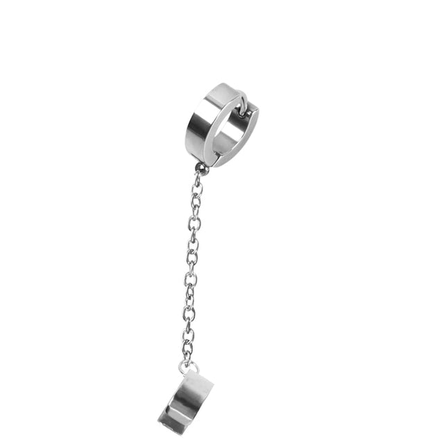 Men Stainless Steel Hoop Earrings