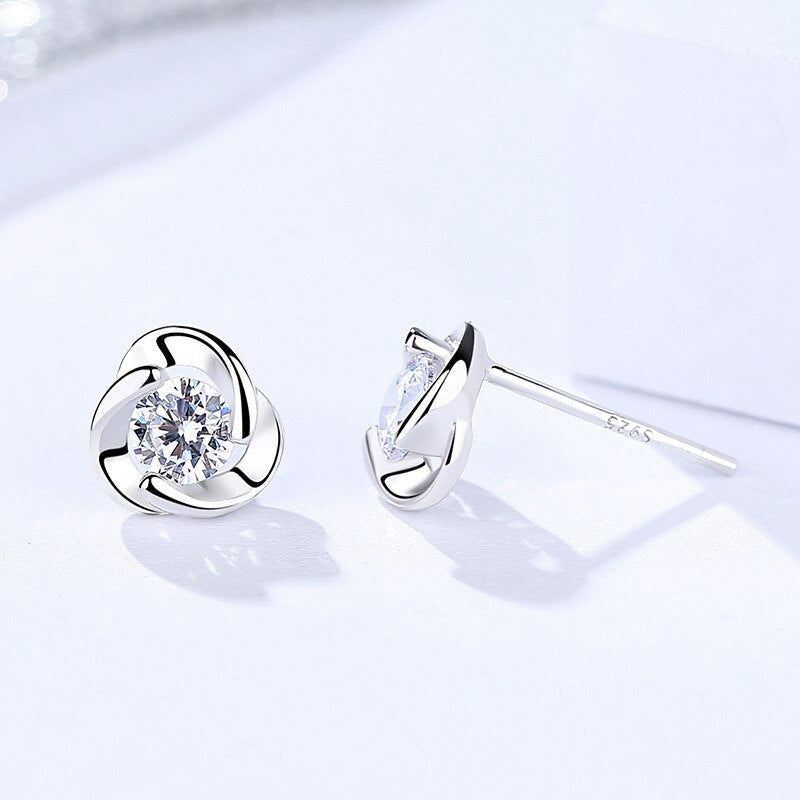 S925 Silver Zircon Earrings