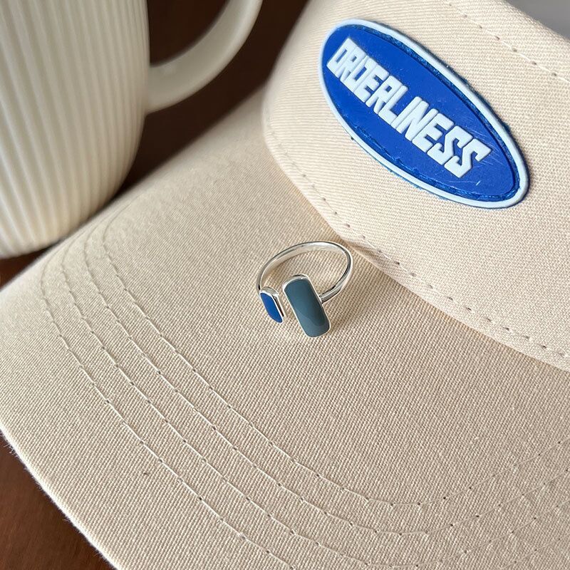 Silver Blue Stone Ring