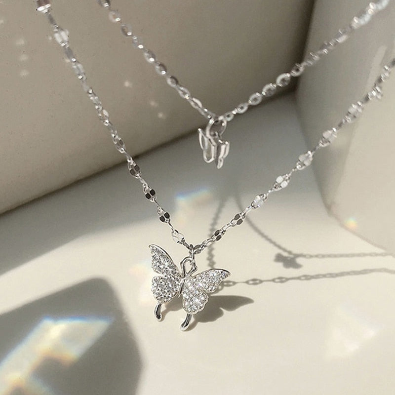 Shiny Butterfly Necklace
