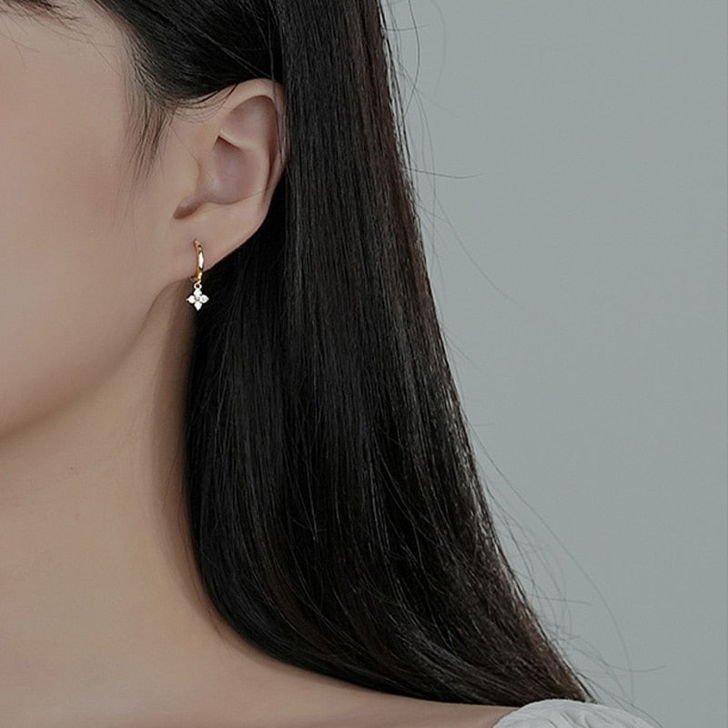 Silver Flower Earring