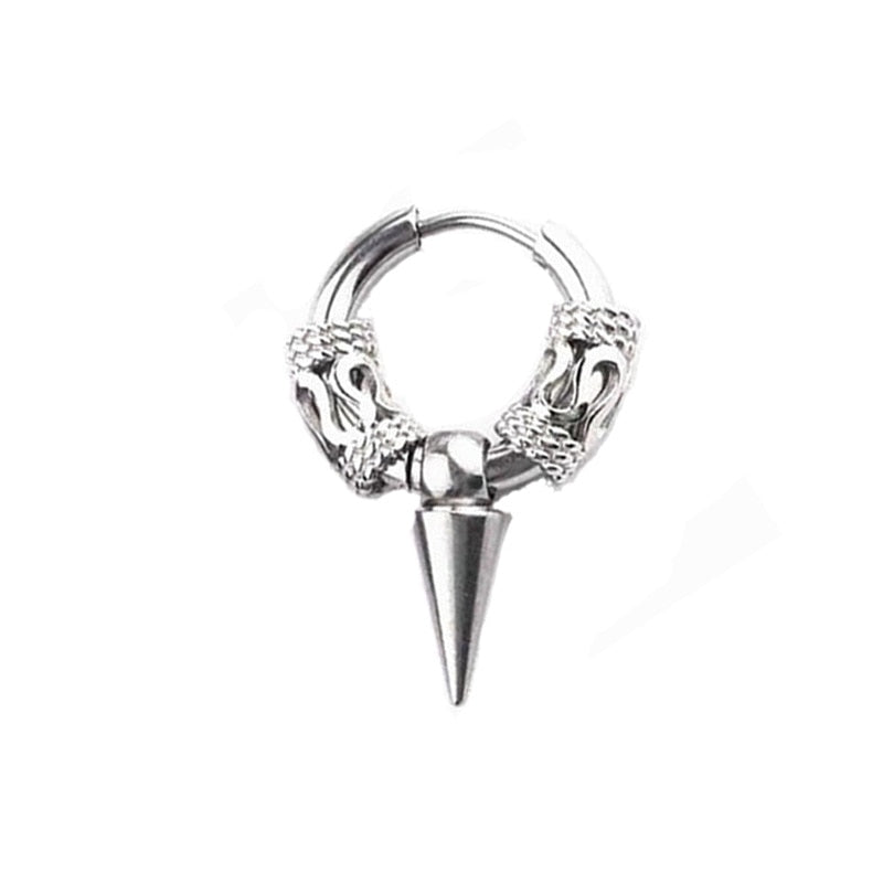 Men Stainless Steel Hoop Earrings