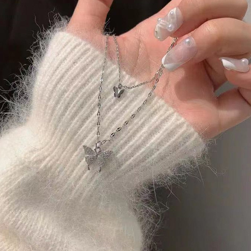 Shiny Butterfly Necklace