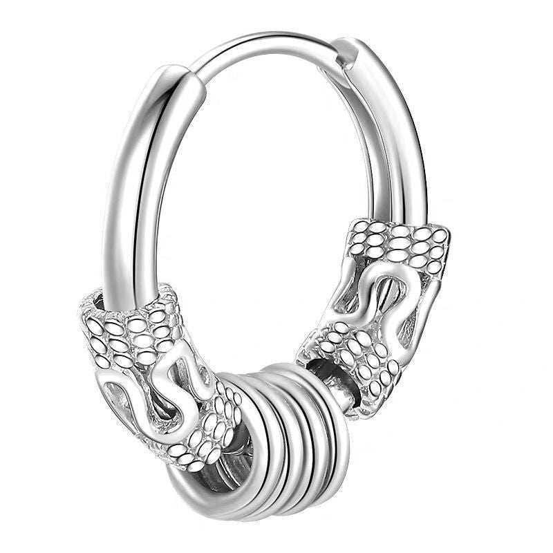 Men Stainless Steel Hoop Earrings