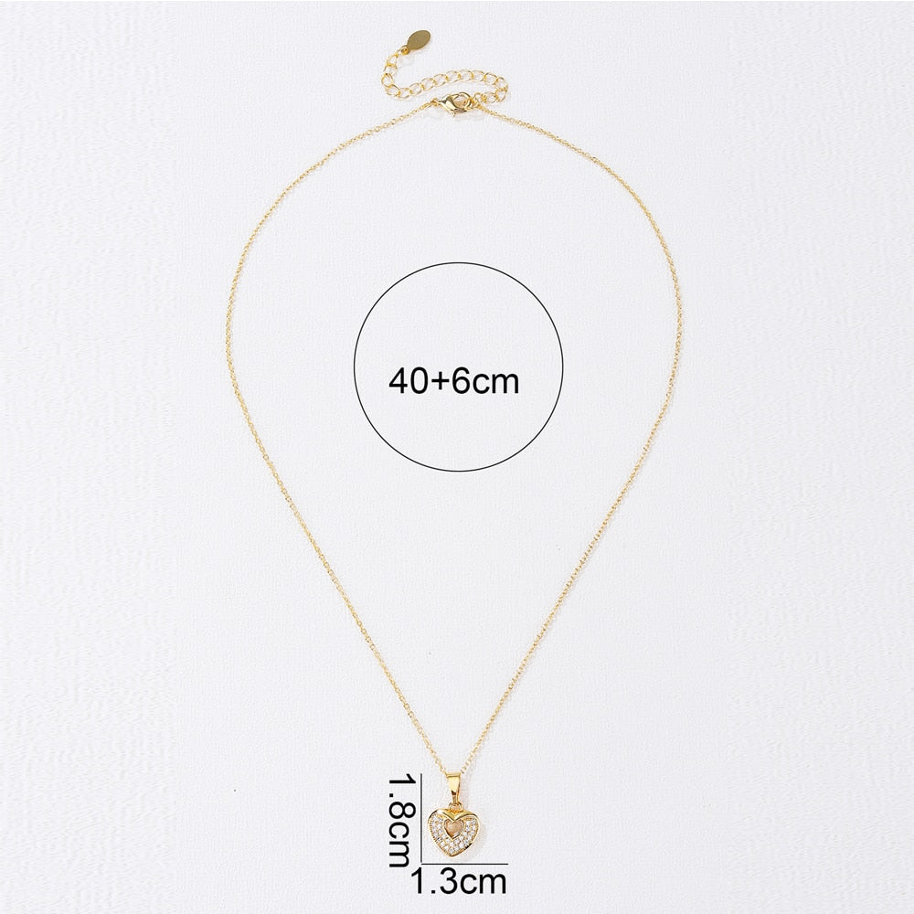 Crystal Heart-shaped Necklace