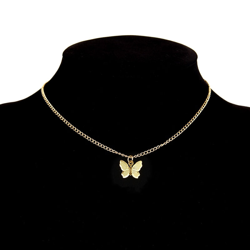 Shiny Butterfly Necklace