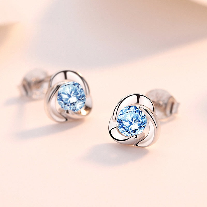 S925 Silver Zircon Earrings