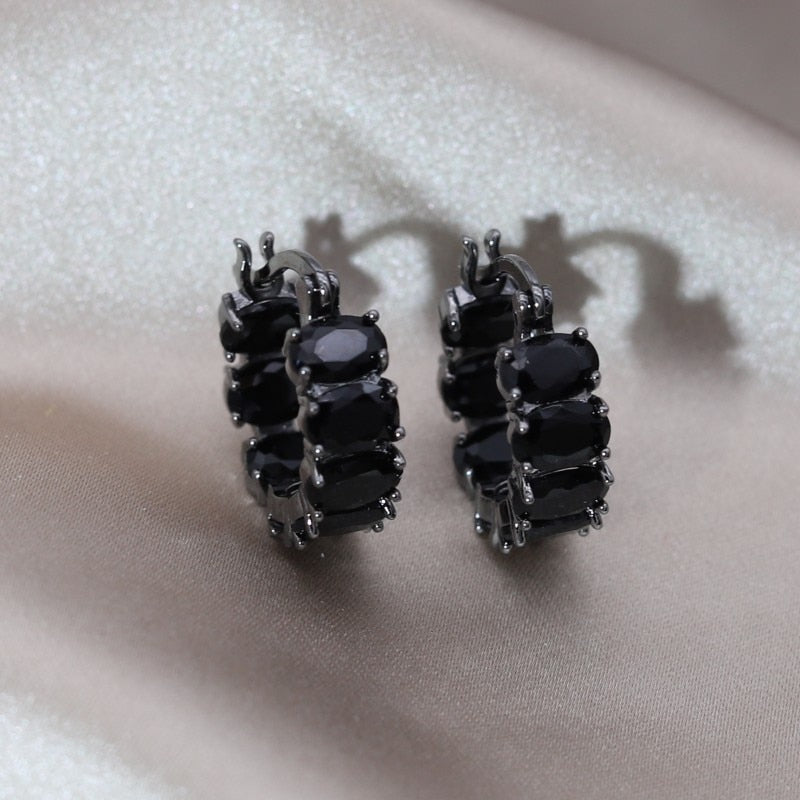 Zircon Round Earrings