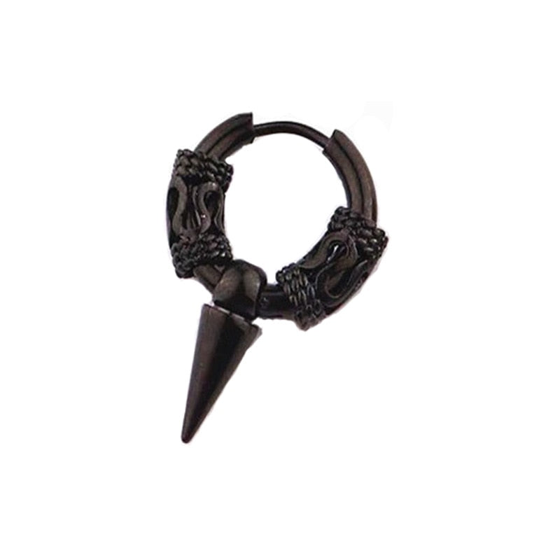 Men Stainless Steel Hoop Earrings