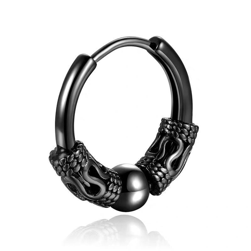 Men Stainless Steel Hoop Earrings