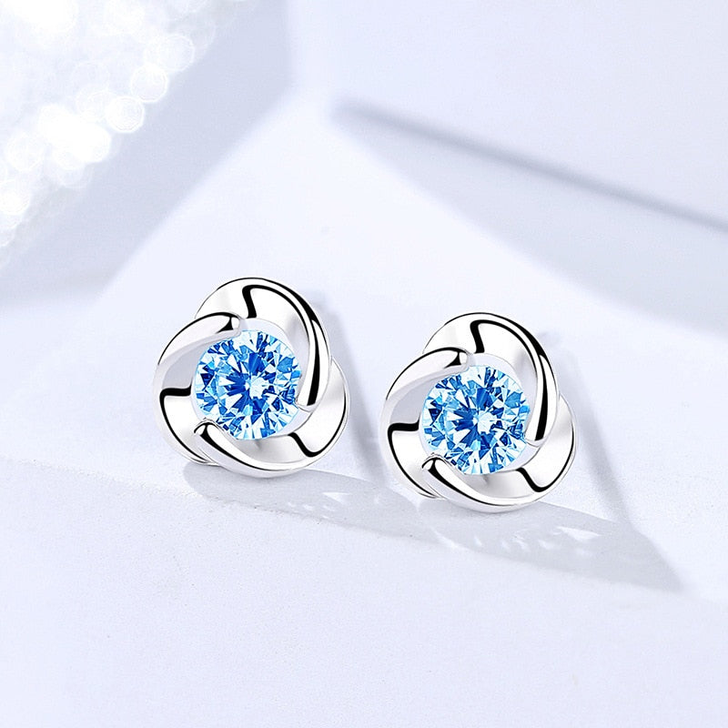 S925 Silver Zircon Earrings
