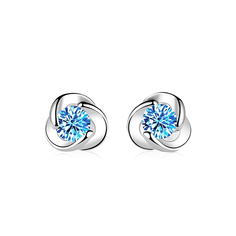 S925 Silver Zircon Earrings