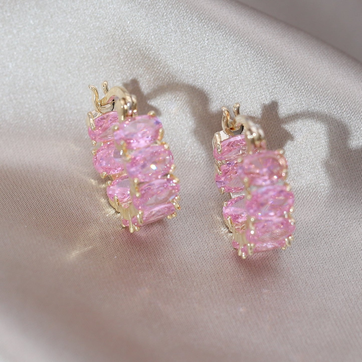 Zircon Round Earrings
