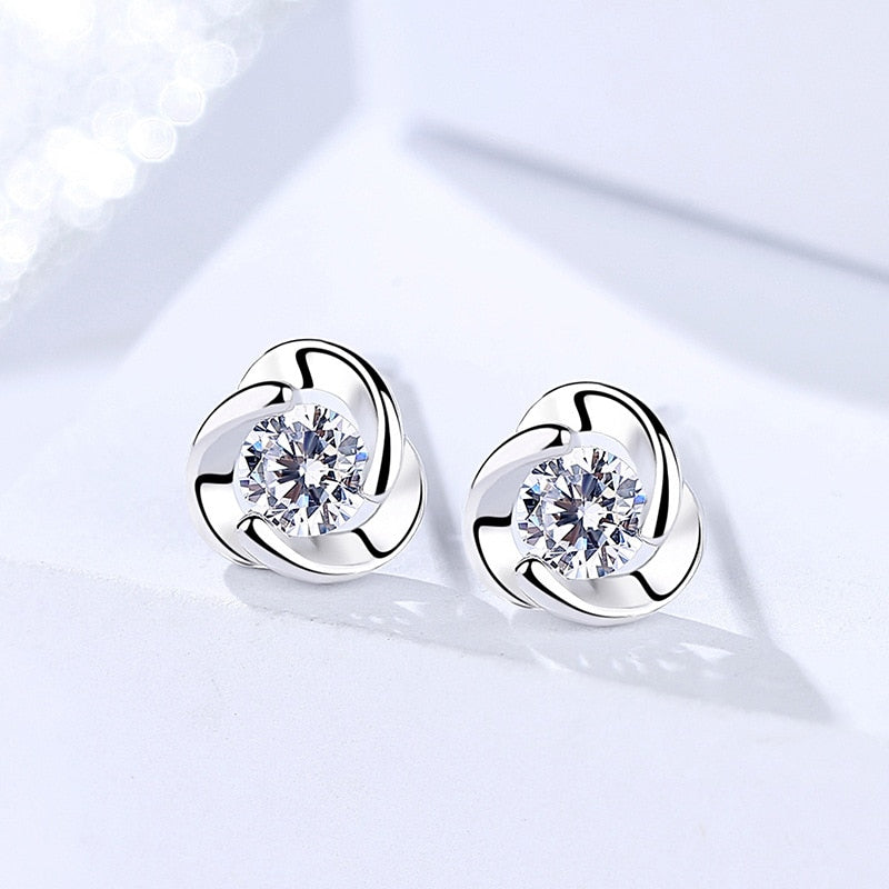 S925 Silver Zircon Earrings