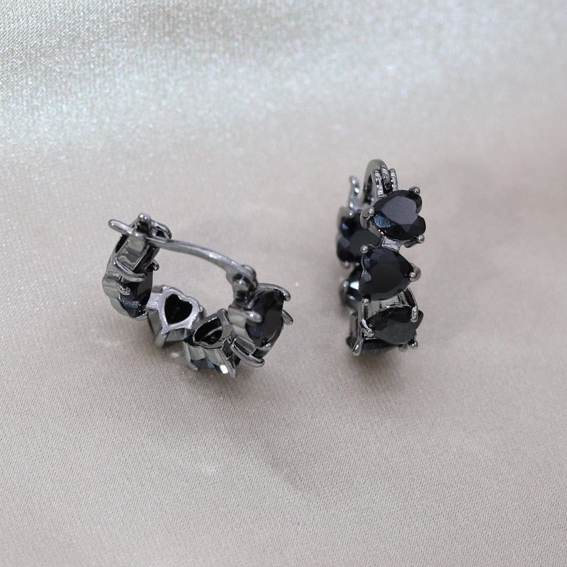 Zircon Round Earrings