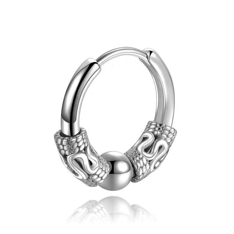 Men Stainless Steel Hoop Earrings