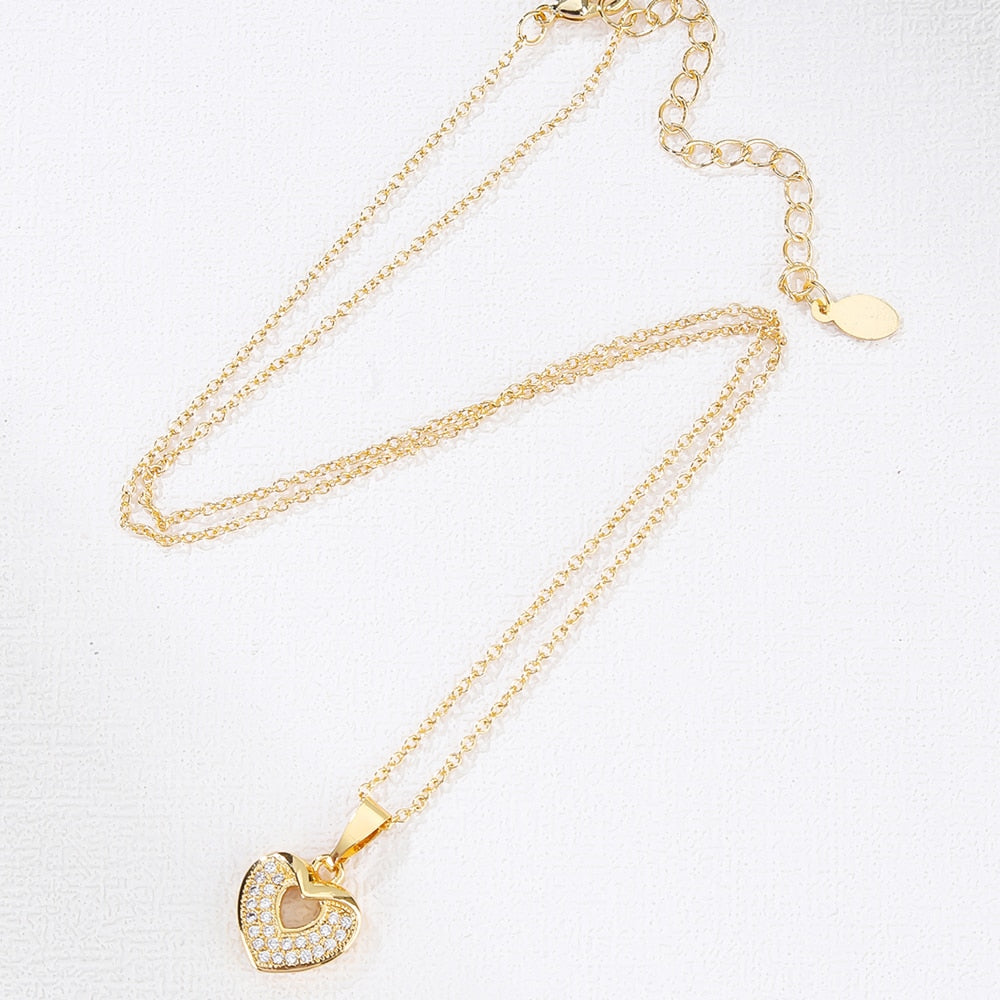 Crystal Heart-shaped Necklace
