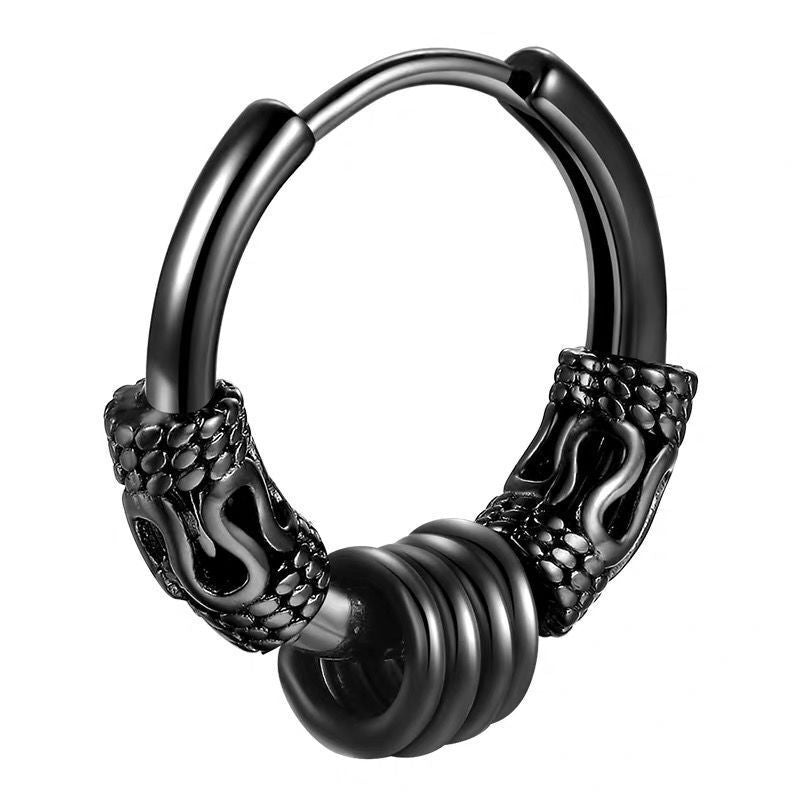 Men Stainless Steel Hoop Earrings
